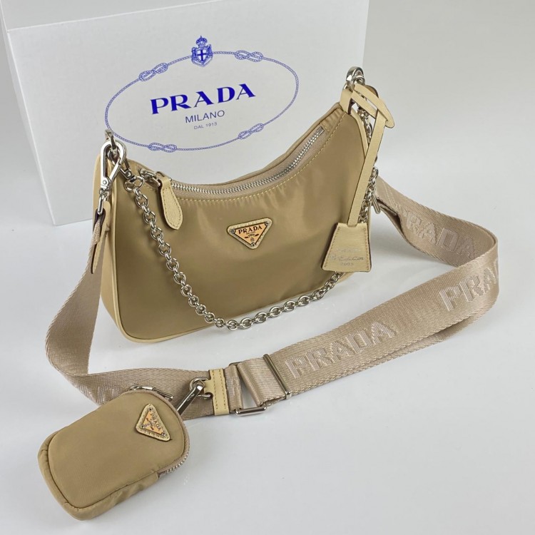 PRADA  RE-EDİTİON 2005 SHOULDER BAG KREM